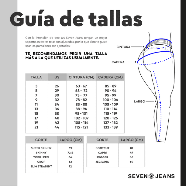 Jeans Seven 9022STMO pompa mujer pushup mujer Seven Jeans 9022-STMO/Colombiano/Talla 3 | Bodega Aurrera en línea