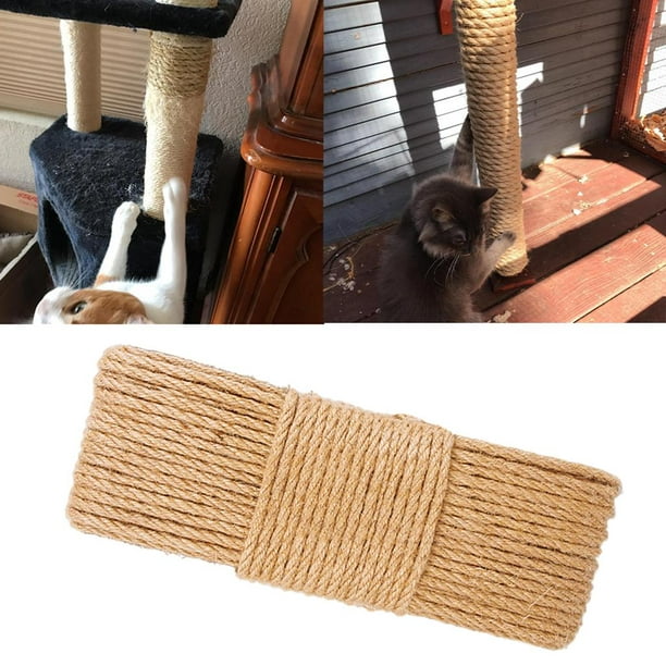 Cuerda de hilo para gatos, rascador de 4mm/5mm/6mm para manualidades,  decoración, etiqueta de regalo 4 mm 10 m Yuyangstore gato rascando pelota