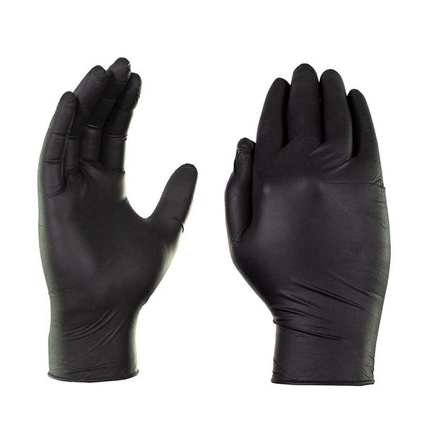 Global Glove Guantes de trabajo de seguridad, color negro, paquete grande  de 144 de EE. UU