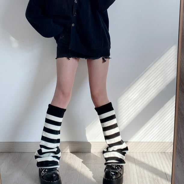 TRKIYQC Calentadores de piernas de punto para mujer, cubierta de pierna  holgada elástica con patrón TRKIYQC moda