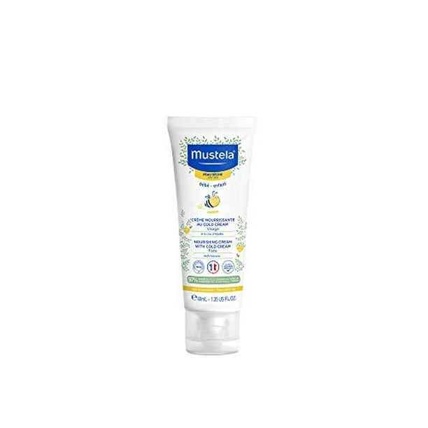Crema facial nutritiva para bebés Mustela - Hidratante diario para piel  seca - con aguacate natural, crema fría y cera de abejas - 1.35 fl. oz.