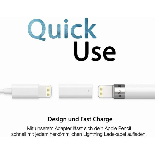 Cable cargador adaptador Apple Pencil para Apple Pencil y iPad Pro (paquete  de 2) - Blanco Ormromra LN-0605