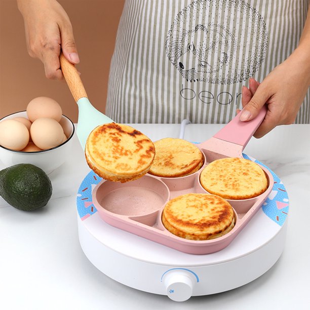 IAXSEE Sartén para huevos, sartenes antiadherentes para panqueques de 4  tazas para desayuno, sartén para tortitas y tortillas, utensilios de cocina  de