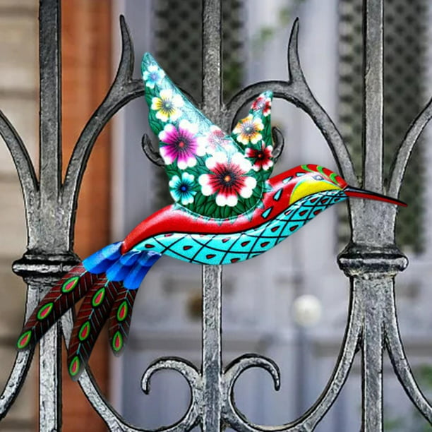 Colibrí , arte de pared, pájaros 3D, adorno inspirador, escultura colgante  para interiores, exteriores, sala de , Patio, decoración de A shamjiam Arte  de la pared del colibrí