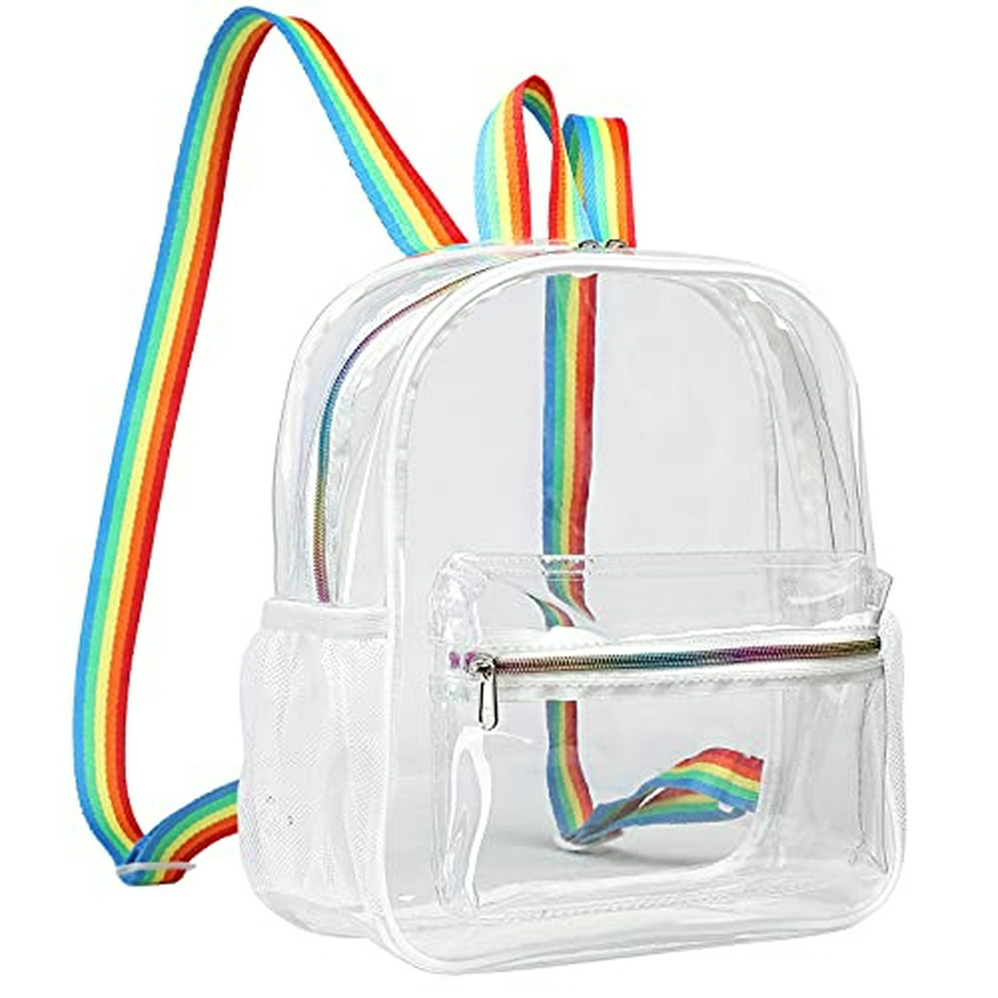 F-color - Mochila transparente grande, bolsa transparente de PVC resistente  para estadio y escuela
