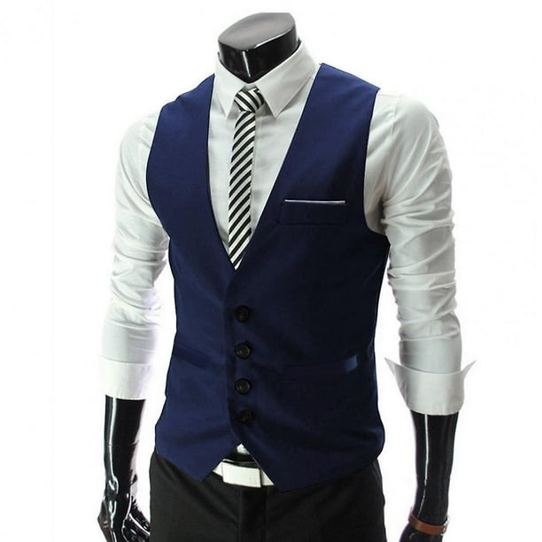 Chaleco Para Hombre Gris Trabajo Formal Trabajo De Negocios Causal