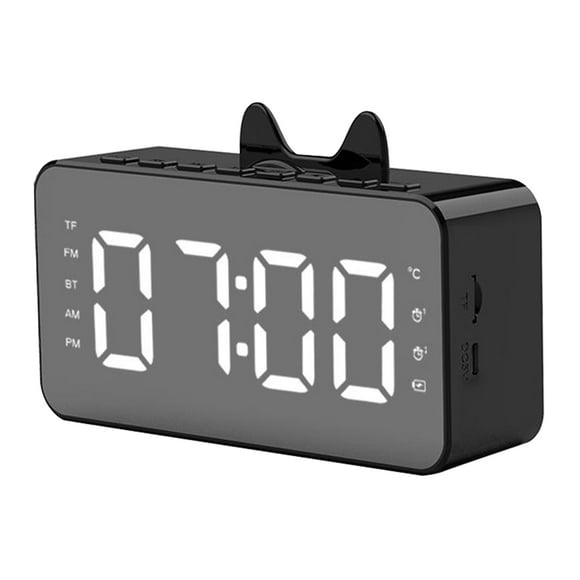 radio despertador con bluetooth relojes digitales con espejo temperatura  brillo  puerto usb baoblaze despertador digital