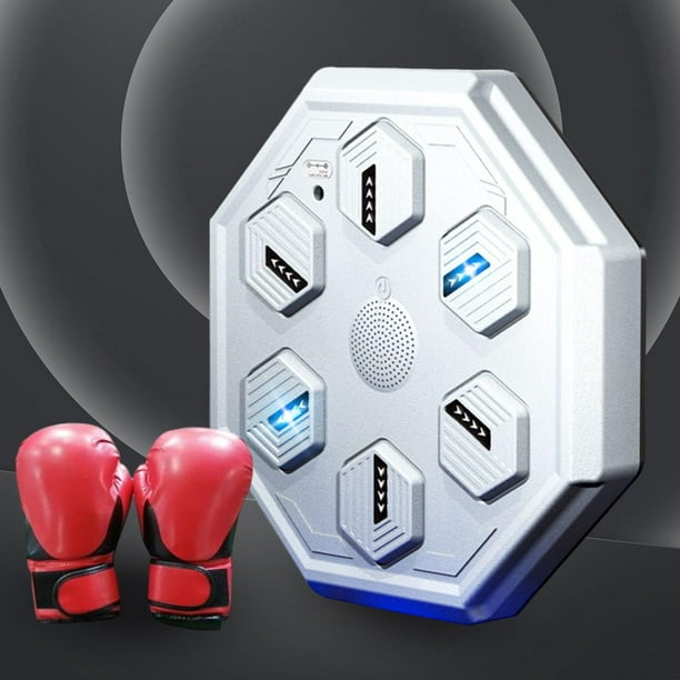 Máquina de boxeo musical, objetivo de pared, práctica de boxeo montada en  la pared con guantes de boxeo negro y rosa DYNWAVEMX Máquina de boxeo de