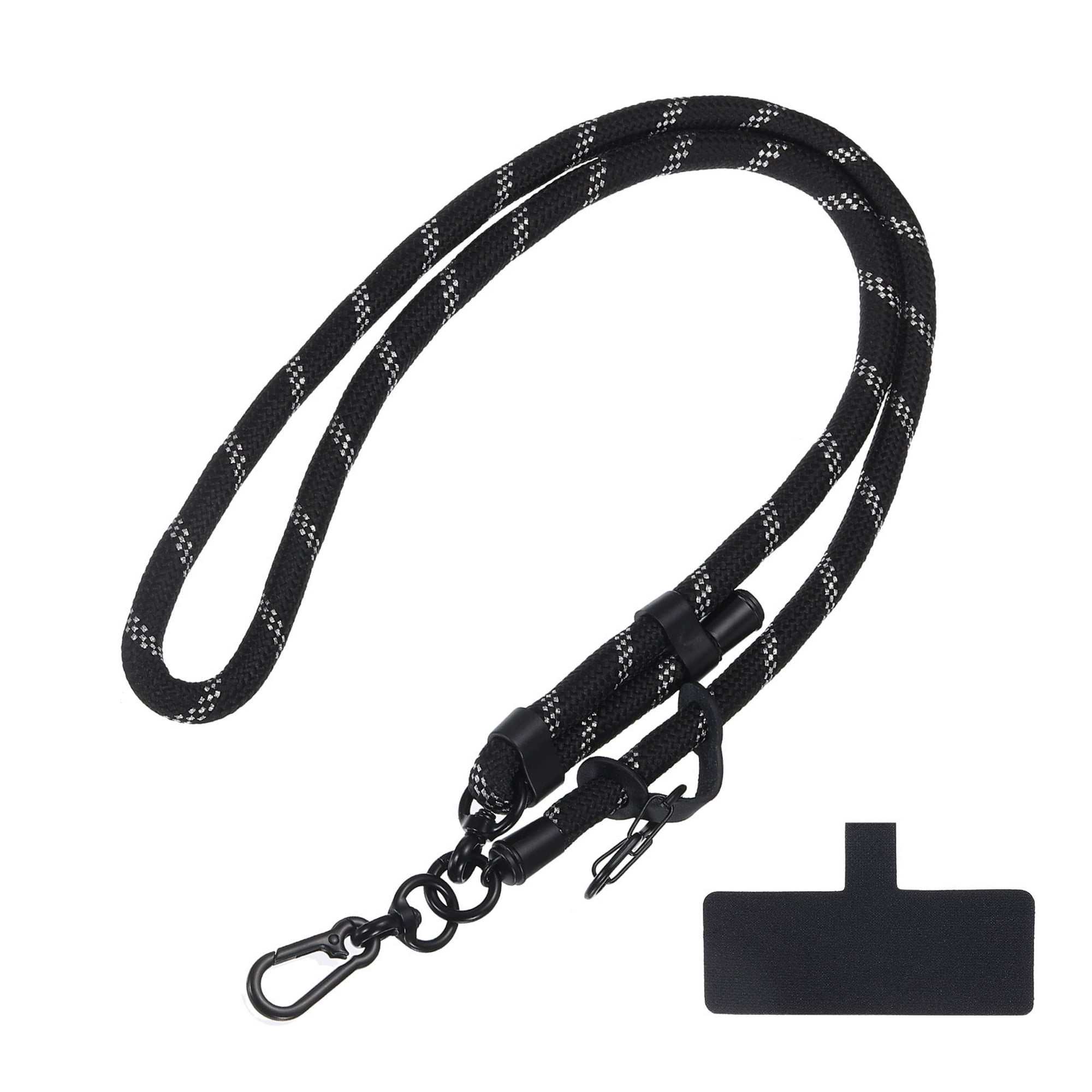 Teléfono Cordón Universal Bandolera Poliéster Ajustable Cuello Cordón  Muñeca Cordón con Cordón Parche para Inteligente Teléfono Negro Gris 1  Paquete Unique Bargains Cordones y muñequeras para teléfonos móviles.