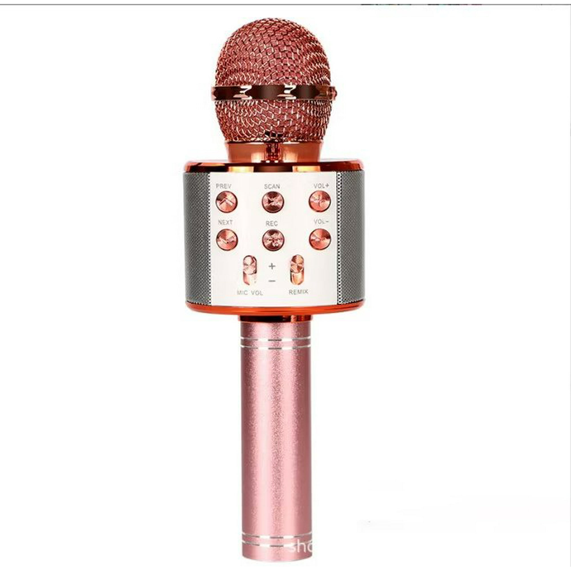Micrófono inalámbrico 4en1 altavoz USB Karaoke mano Bluetooth para niños  adultos