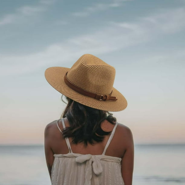 Sombrero de paja para hombre y mujer, sombrero de paja para el sol,  sombrero de vaquera, ciclismo, pesca, playa, sombrero de sol, sombrero de  sol