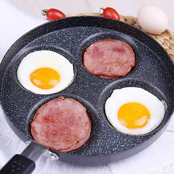 MyLifeUNIT Sartén de aluminio para huevos de 4 tazas, sartén antiadherente  para huevos