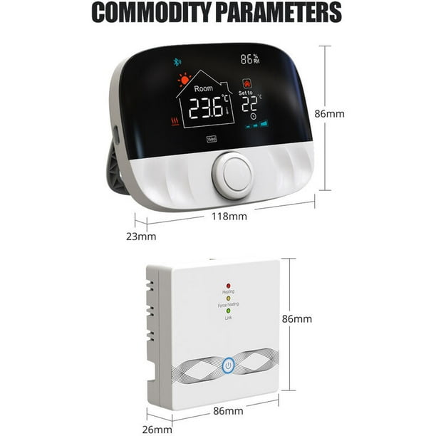 Regulador de temperatura inalámbrico programable para caldera de