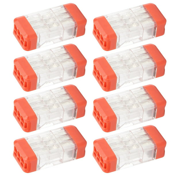 Conectores eléctricos, 10 piezas Conectores rápidos Cable eléctrico  transparente Terminal Cable Conector rápido Ultra sensible