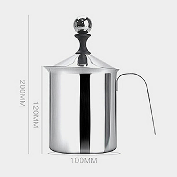 GIANXI-Espumador de leche Manual de acero inoxidable, bomba de mano,  Espumador de espuma de leche de café de doble malla, jarra de espuma,  herramientas de cocina - AliExpress