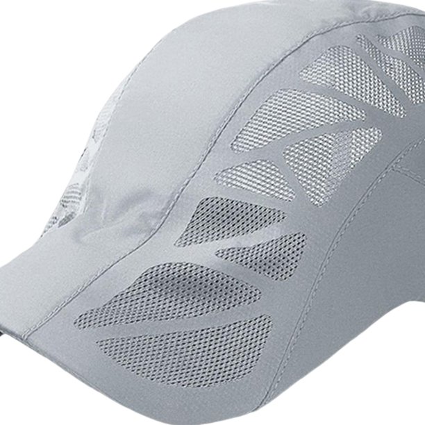 Gorra de Running Gris Claro Ajustable