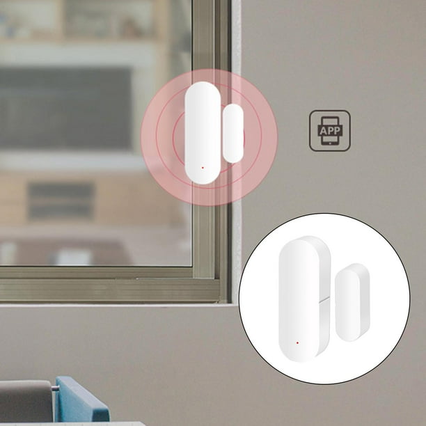 Sensor WiFi para puerta y ventana: sensor de contacto inalámbrico con  alertas de notificación de aplicaciones gratuitas, sensor de puerta  inteligente