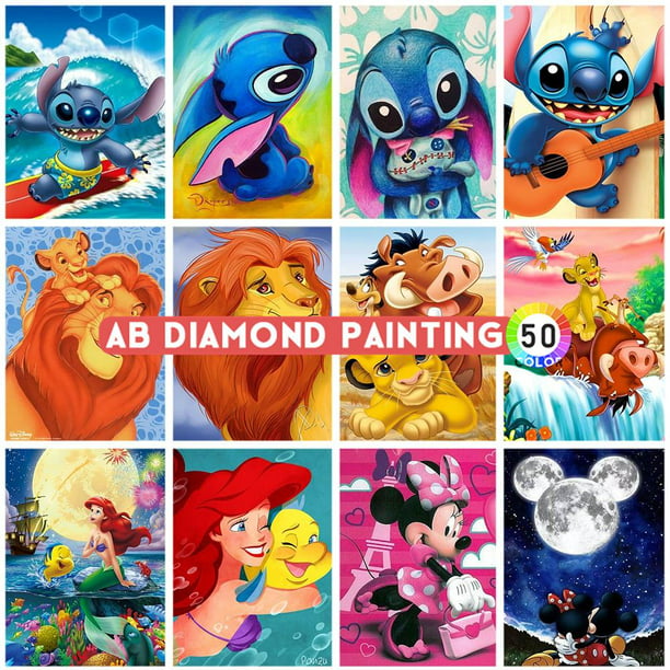 Disney Cartoon Lilo and Stitch Diamond Painting 5D DIY Cross