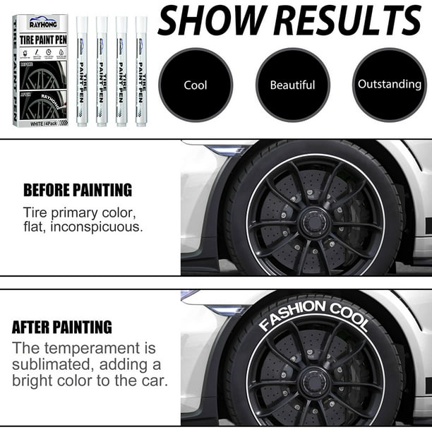 Rotulador de pintura de neumáticos para bicicleta y coche