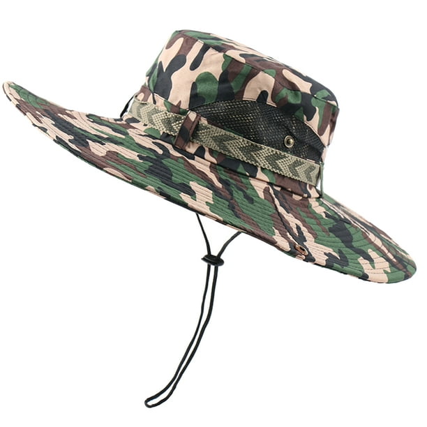 Sombrero para El Sol de Camufje para Hombre Gorra de Cubo con Protección de Verano  1 Camufje verde 1 Sunnimix Sombrero de sol para hombre