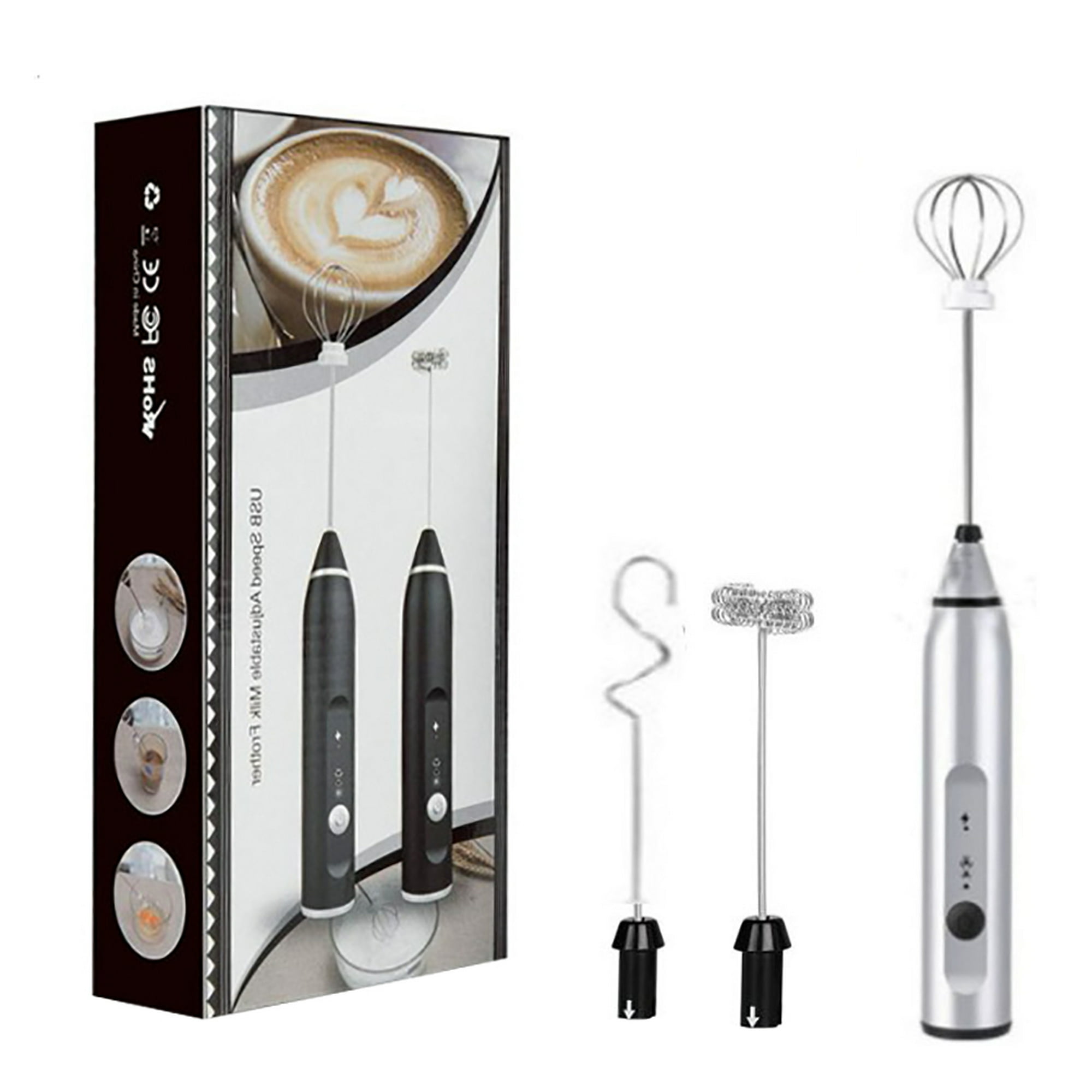 Batidor Y Cafe Espumador Leche Doble Portatil Recargable Usb