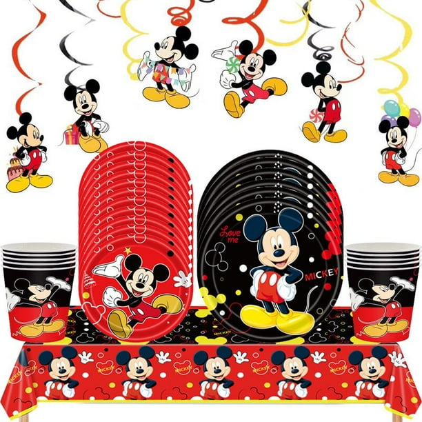 JOYMEMO Los Suministros Fiesta cumpleaños Mickey Mouse Incluyen