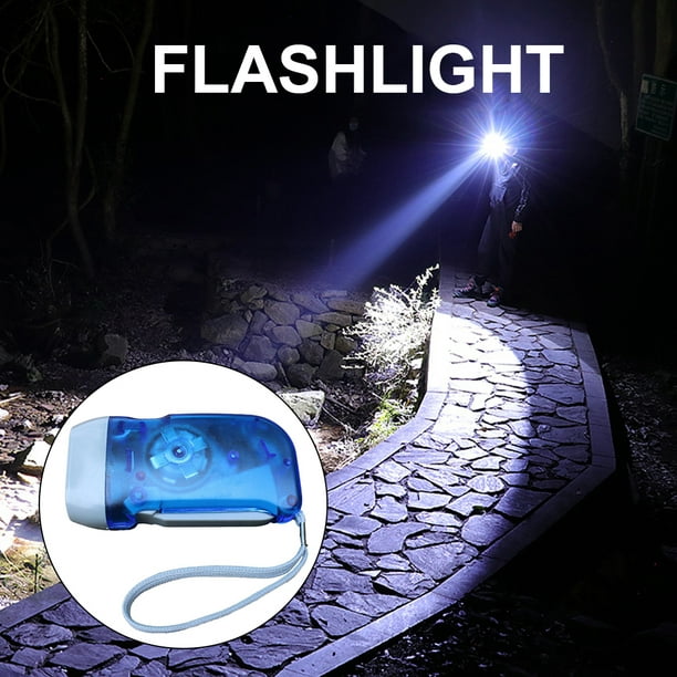 Luz de emergencia de mano Linterna de manivela con 3 luces LED brillantes  autoalimentadas para acampar en casa JShteea El nuevo