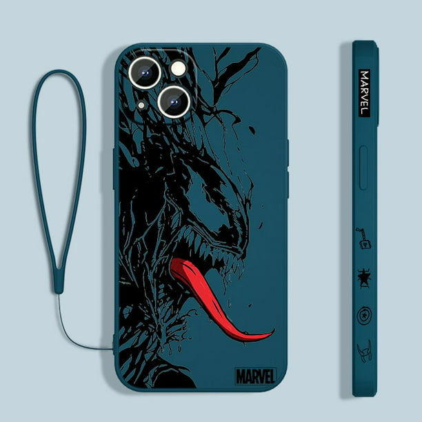Funda de teléfono Marvel Venom para Apple iPhone 14 13 12 mini 11 Pro Max 8  7 Plus Funda de cuerda l Fivean unisex