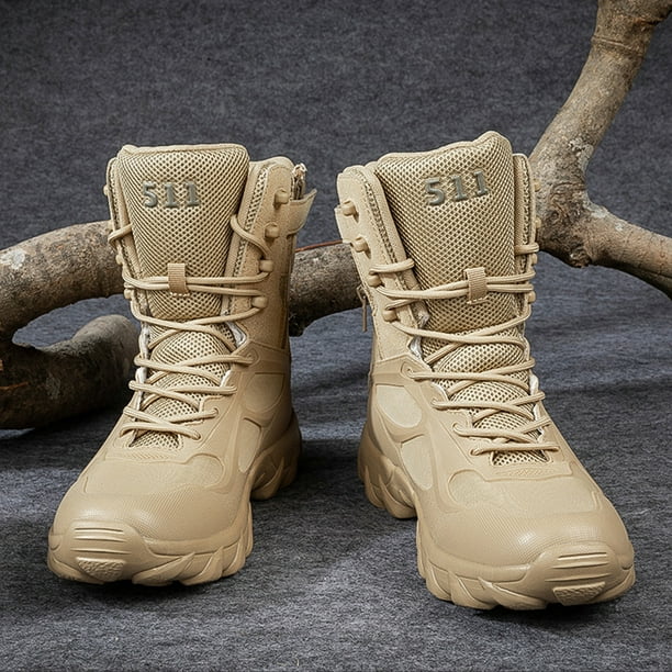 Zapatos Botas militares para hombre de senderismo con tobillo alto