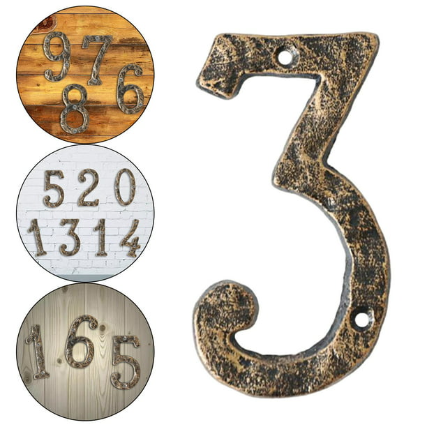 Números de casa, letrero de dirección exterior, número de dígito , número de  dirección de casa para letrero de puerta de casa, letrero de , -3 Colco Número  de casa