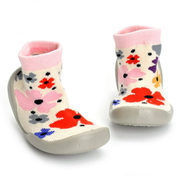  Lykmera Zapatos de bebé dispensadores antideslizantes calcetines  para niños pequeños con tobillos pellizcos para bebés y niñas pequeñas  (blanco, 12-18 meses) : Ropa, Zapatos y Joyería