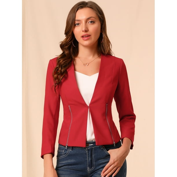 Chaquetas y blazers rojos para mujer