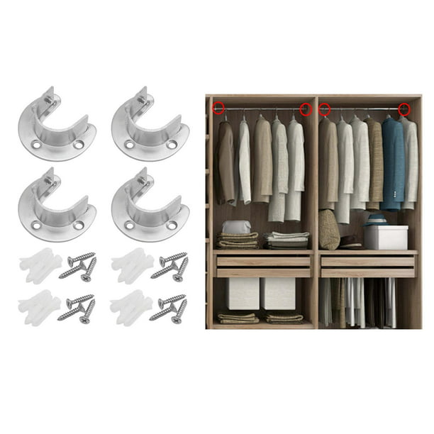  Barras de armario para colgar ropa resistente, poste