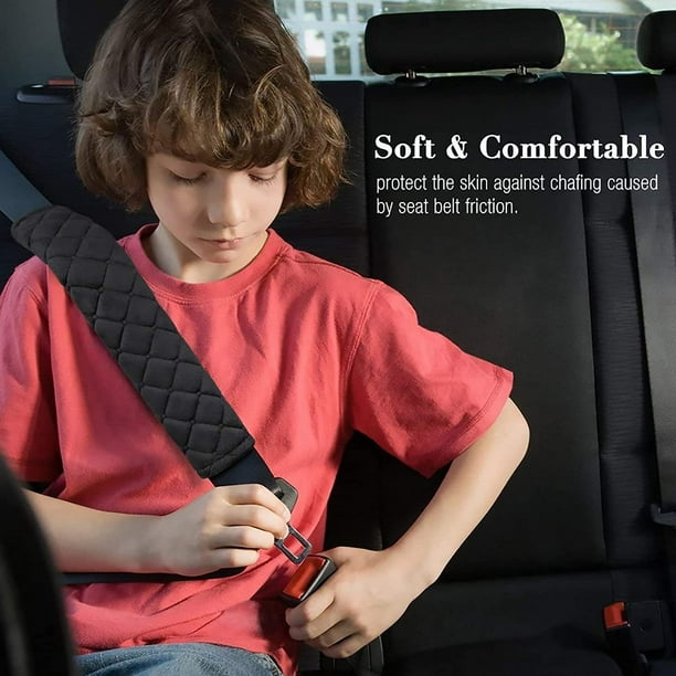 Protector de cinturón de seguridad para niños, cojín para cinturón de  seguridad de coche, Protector de cinturón de seguridad extraíble, funda  protectora cómoda para coche, 2 uds.