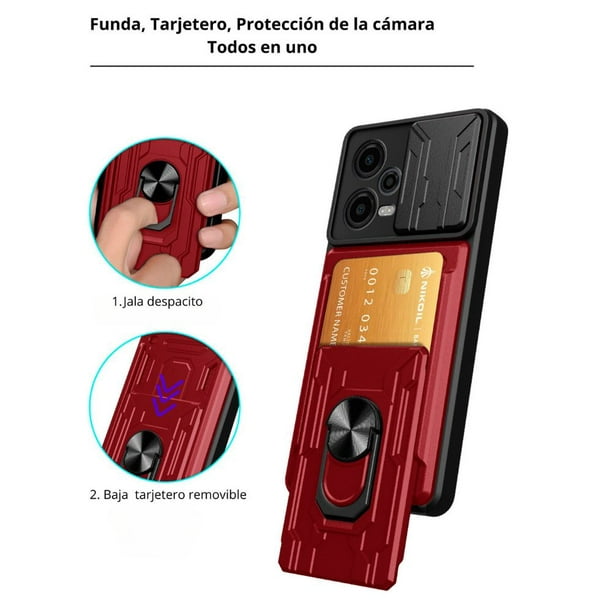 Funda Motorola Moto G84 lengüeta magnética, Tarjetero Soporte Vídeo - Negro  - Spain