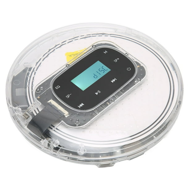 Reproductor de CD portátil Bluetooth, reproductor de CD portátil con  altavoces duales con protección anti-salto, reproductor de CD portátil  recargable