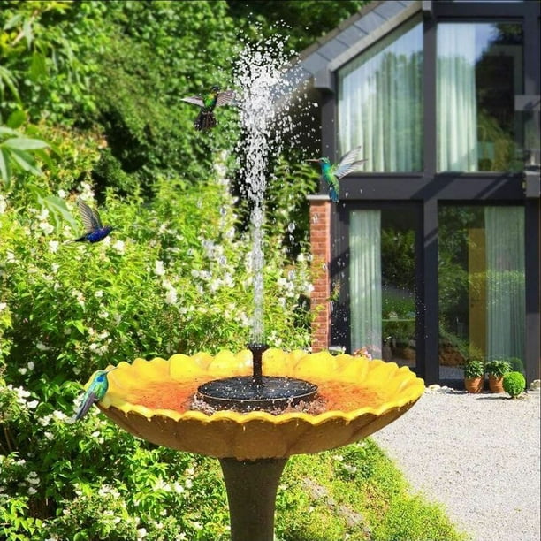 Fuente solar de energía solar - Bomba para bebedero para pájaros / estanque  / jardín