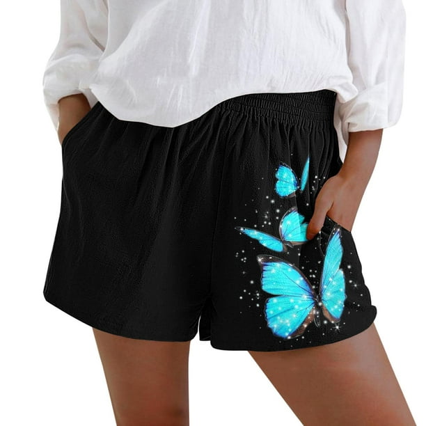 Pantalones cortos para mujer Pantalones de entrenamiento de con cintura elástica de verano Cóm Pompotops ulkah936906 Aurrera en línea