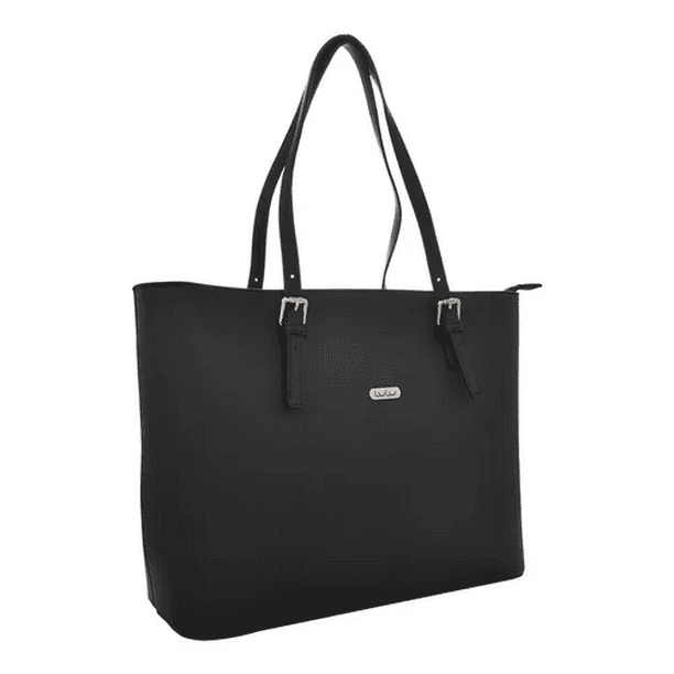 Bolso Shopper De Lona Impermeable Noir Lacoste - Mujer