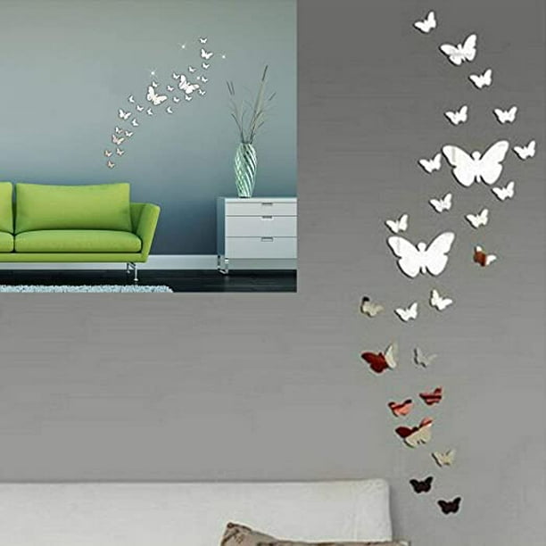 Nuevo diseño de la pared del espejo de lujo en la pegatina de la flor de  mariposa Sala de niños de la vid decoración mural - China Gran pared Pared Espejo  Pegatina