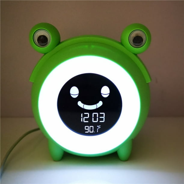 YISUN Despertador Infantil, Reloj Despertador niños con Luz  Ajustables,Despertador Inteligente USB de Carga, Despertador Luz Adecuado