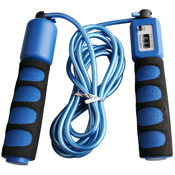 Cuerda para saltar - Cuerda para saltar para boxeo entrenamiento físico ,  duradero, de ajustar - Azul Macarena Cuerdas para saltar con contador