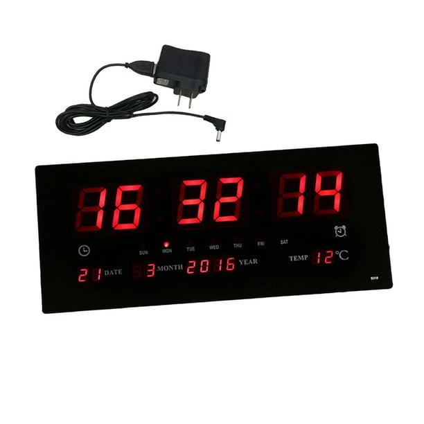 Reloj De Pared O Mesa Digital Con Calendario Temperatura