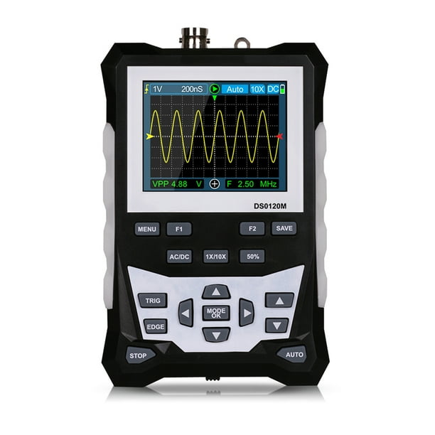 Osciloscopio portátil DSO211 Osciloscopio digital portátil 1 canal 200KHz  Ancho de banda 1MSa/s Frecuencia de muestreo Mini Osciloscopio Software de