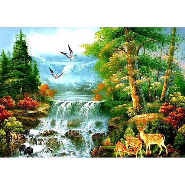 Kit Pintura Con Diamantes 5d 9 Cuadros Paisajes 30x30cm Diy