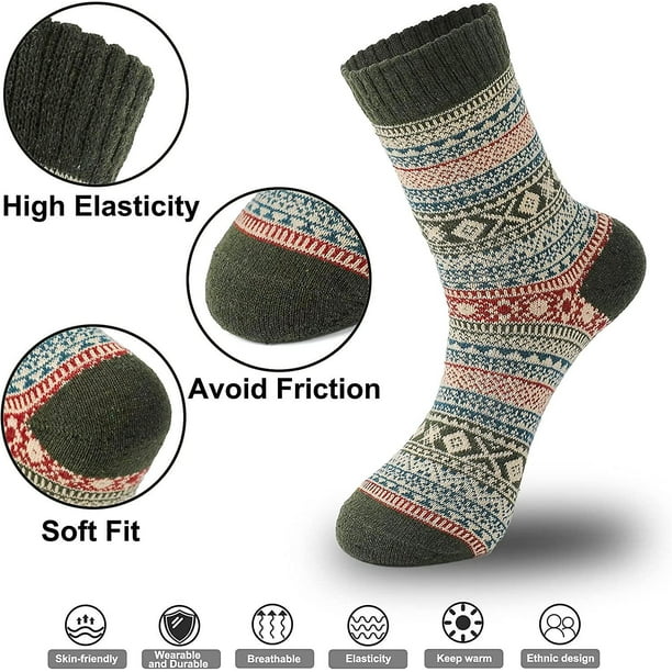 Calcetines cálidos y suaves de 5 dedos en lana merino, talla: 39-42
