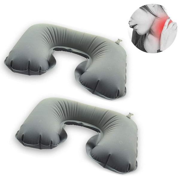 Almohada hinchable para el cuello - Práctica almohada para el cuello para  inflar - Almohada de viaje Adepaton 221262-2