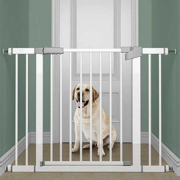 Puerta para perros Camina fácilmente a través de la durabilidad del montaje  en la pared en dos direcciones Sin taladro Puerta para mascotas Puerta par  76cm-83cm Yuyangstore Puerta de seguridad