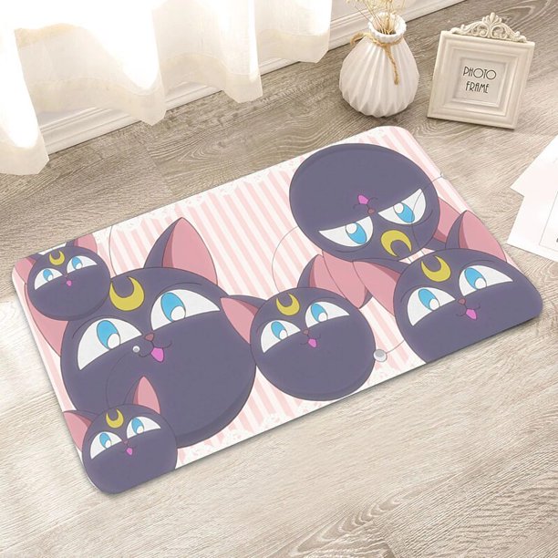 Felpudo de Sailor Moon para decoración de habitación, felpudo para puerta  de entrada, Alfombra de dormitorio de gato, alfombra de baño rosa, Alfombra  de cocina para el hogar, alfombras de estar Fivean