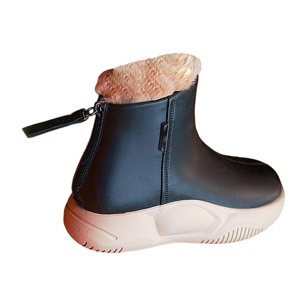 nieve de invierno para mujer Botas cortas antideslizantes Botines resistentes al agua Crema Zulema botas de nieve | Walmart línea